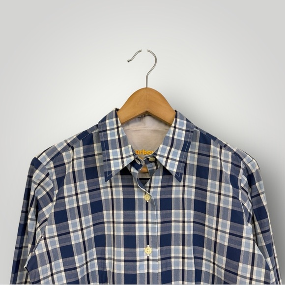 BARBOUR Plaid The Ledies Button down Shirt Sz 8 - Picture 10 of 10